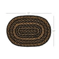 thumbnail image 3 of VHC Brands Black & Tan Dining Table Placemat, Braided Jute, Oval, Black, 10x16, 3 of 8