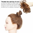 thumbnail image 4 of Benehair Messy Bun 100% Human Hair Pieces Extensions Scrunchies Updo Chignons Remy Hair Elastic Band Wavy Curly Soft Browm US, 4 of 9