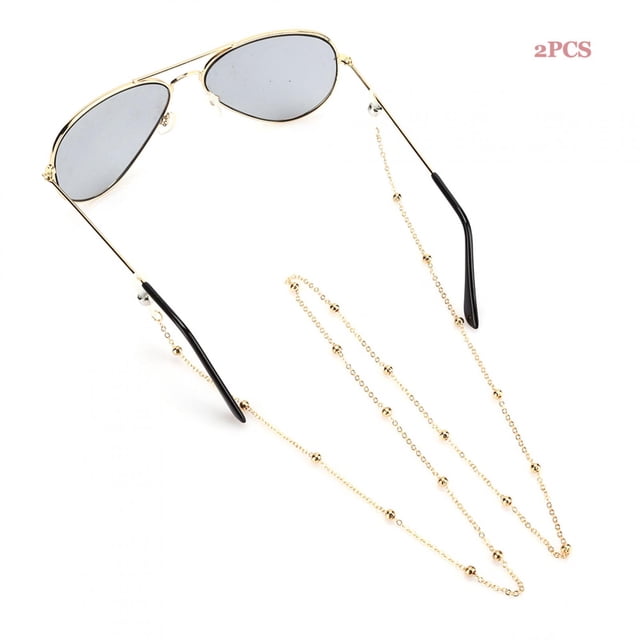 2pcs Glasses Chain Women Sunglasses Alloy Anti-Slip Glasses Rope