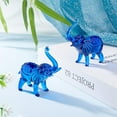 thumbnail image 5 of 2 pcs Crystal Elephant Figurine Glass Elephant Animal Figurines Ornaments Collectible Figurines Tabletop Decoration Elephant Sculpture for Home Office Blue, 5 of 8