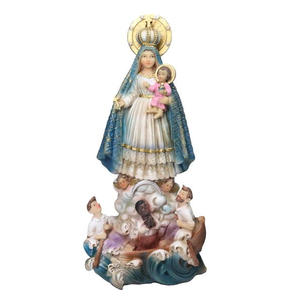 La Virgen de la Caridad Virgin Mary Our Lady of Charity of El Cobre Figurine 12"