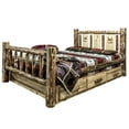 thumbnail image 3 of Glacier Country Collection Twin Storage Bed w/ Laser Engraved Elk Design, 3 of 10