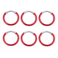 thumbnail image 3 of Almencla 6 Pcs Crochets Ronds en Aluminium Sp Porte-Clés Mousqueton Rouge, 3 of 7
