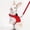 Red, variant on Bunny Harness and Leash Set, Soft Mesh Breathable Rabbit Leash Vest with Cute Bow Adjustable Bunny Harness for Camping Hiking Training, Escape Proof (Black)