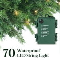thumbnail image 2 of OasisCraft 3ft Pre-lit Artificial Mini Christmas Tree Includes Small Lights and Cloth Bag Base for Tabletop or Desk Burlap Green, 2 of 7
