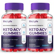 BioLyfe ACV Gummies, Maximum Strength for Weight Management, Apple Cider Vinegar, 2 Month Supply Dietary Supplement (2 Pack)