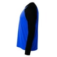 thumbnail image 3 of A4 Long Sleeve Strike Raglan Tee For Men in Royal/Black | N3374, 3 of 3