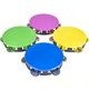 thumbnail image 1 of Kicko - Juego de 4 panderetas de plástico de neón, 5,5 pulgadas, coloridas piezas surtidas de instrumentos musicales para celebraciones de fiestas, coros de iglesias y escuelas, regalos de fiestas y j Kicko 712376856258, 1 of 1