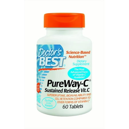 Doctor's Best PureWay-C Sustained Release Vitamin C Capsules, 60 Ct
