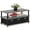 French Oak/Black/Black, variant on Furinno Andrey Coffee Table with Bin Drawer, French Oak Grey/Black