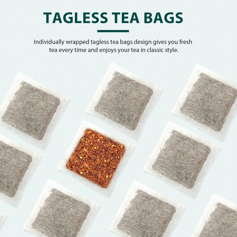 Soeos Organic Rooibos Tea,100 Teabag, 9oz (250g), 2 Packs, Total Weight of 18 oz (500g)