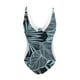 thumbnail image 2 of Gibobby Trajes de Baño para Mujer Trajes de baño Printi para mujer Trajes de baño Monokini Trajes de baño con cuello en V Trajes de baño(Negro,CH), 2 of 4