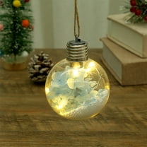 JVBTVB Glowing Christmas Ornaments Hydrangea Ball Decor - Transparent Hanging LED Lighted Sphere for Tree, Party, Home, Mall, Restaurant Decoration
