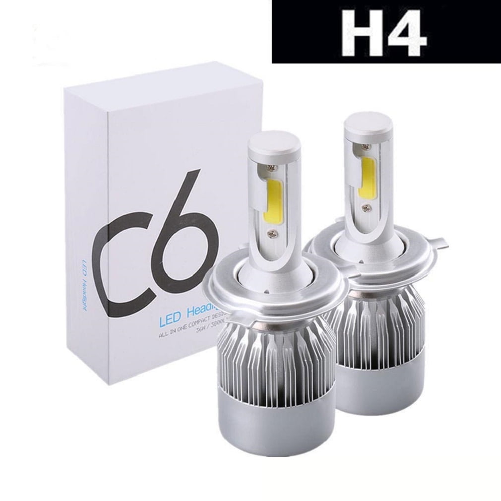 1pair COB H4 C6 10800LM 120W LED Car 