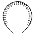 thumbnail image 1 of 1 Pc Banda de Pelo Clásica Pequeña con Ondas Antideslizante para Mujeres y Niñas Negra, 1 of 4
