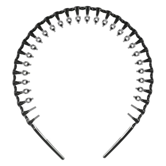 1 Pc Classic Small Waves Anti-Slip Toothed Hairband for Women for Girls Black