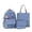 Z2-Blue, variant on Uobin Casual 5 Pieces Student Backpack Set, Water Resistant Nylon Multi Pocket Casual Daypack with Tote Bag Pouch Pen Bag Drawstring Bag for Travel Commute Outdoor