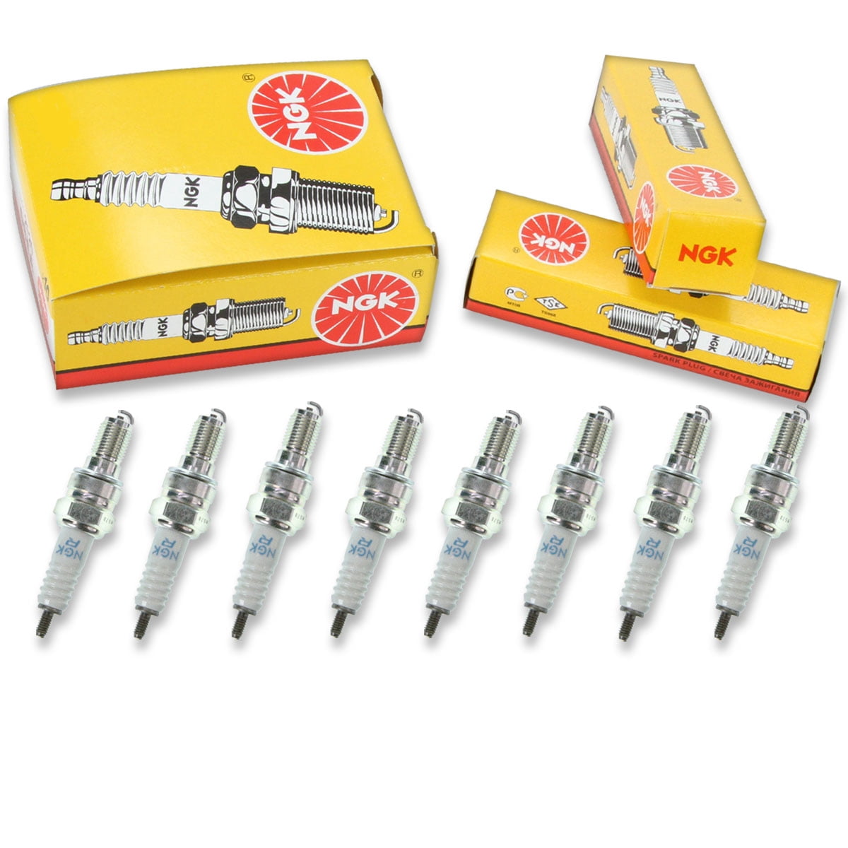8 pc NGK 5666 Standard Spark Plugs for 4127 98059-58916 B8RH RGU94C U24FER9 Ignition Wire Secondary