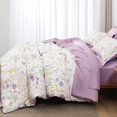 thumbnail image 5 of Floral Comforter Set Queen Size, 7 Piece Cute Flower Comforters Bed in a Bag Lavender, Soft Microfiber Complete Aesthetic Botanical Bedding Set with Sheets for Women Girls, 5 of 6