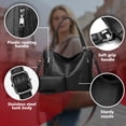 thumbnail image 6 of Arcticwind Handheld women's bag,Fashion Crossbody Large Capacity Bag for Women,with Change Purse,Top Handle Bags,Soft PU Leather Multi-Pocket Shoulder Bag Handbag with Adjustable Strap,Black, 6 of 8