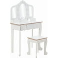 thumbnail image 3 of QinaQin Kids Vanity with Touch Lighted Mirror, White (with accessories), 3 of 7