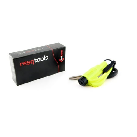 Resqme Pl Accessories The Original Car Escape Tool, Seatbelt Cutter and Window Breaker Yellow
