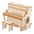 thumbnail image 2 of Bunblic Piano Model Kit 3D Wooden Puzzles for Adults Hand Crank Musical Instrument Birthday Christmas Gift Piggy Bank Musical Box Style D, 2 of 8