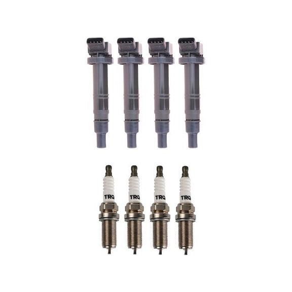 Ignition Coil and Spark Plug Kit 8 Piece - Compatible with 2009 - 2012 Toyota Matrix 2.4L 4-Cylinder 2010 2011