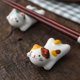 thumbnail image 2 of Juego de 5 reposapiés para palillos de gato, soporte para palillos de cerámica con forma de gato de la suerte, de porcelana, para cena, tenedor, cuchara, cuchillo, vajilla, regalo para el ho, 2 of 5