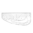 thumbnail image 4 of Clear Pattern Making Ruler for Fabric - 5 Button Stencils, 3 Eyelet Slots + Curved Measurement Guide, 4 of 8