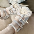 thumbnail image 2 of huajiao Girls 𝗟olita Shoes Cute Bowknot Lace Trim Round Toe Dress Shoes 𝗟ow Heel 𝗠ary Jane Shoe for 𝗣𝗮rty Wedding, 2 of 5
