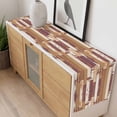 thumbnail image 4 of Brown Beige Table Runner - 36 Inch Long, Kitchen Dining Table Runner Dresser Scarves, Vintage Farmhouse Shabby Wooden Grain Farmhouse Decor for Coffee Tables Wedding Party Banquet, 4 of 8