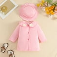 thumbnail image 3 of LYHao Girls Floral Print Hooded Jacket And Dress Two Piece Autumn Winter Warm Outerwear With Detachable For 6 Months To 3 Years Old Girls Jacket Coat,Sizes 9-12 Months, 3 of 7