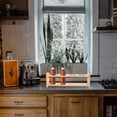 thumbnail image 3 of EeaseCA Wooden Spice Rack Oil Pot Rack Seasoning Bottle Storage Rack Four-holes Wood Rack, 3 of 7