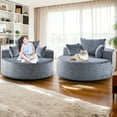 thumbnail image 2 of 55''l Chenille Sponge Chair For Bedroom, No Assembly, Fluffy Modern Sleeper, Projection Room Living Pillow, Grey Foam Assembly Needed, Lounge,, 2 of 6