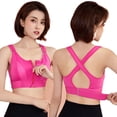 thumbnail image 3 of Sujetador deportivo con cremallera frontal ajustable, a prueba de golpes, sin aro de acero, ropa interior deportiva para yoga y belleza para mujer, 3 of 5