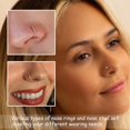 thumbnail image 5 of 8PCS Titanium Nose Rings Stud, Gold Nose Ring for Women Men Hypoallergenic Nostril Hoops L Shape Nose Studs Corkscrew CZ Nose Piercing Jewelry Silver 18G & 20G Nose Ring Studs 2/2.5/3mm, 5 of 6