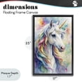 thumbnail image 4 of Stupell Industries Bohemian Pastel Colorful Unicorn Black Floating Frame Canvas Art, 17 x 25, by Creative Studio, 4 of 8