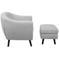 thumbnail image 3 of LumiSource Noise Rockwell Accent Chair And Ottoman Set, Light Gray/Natural, 3 of 7