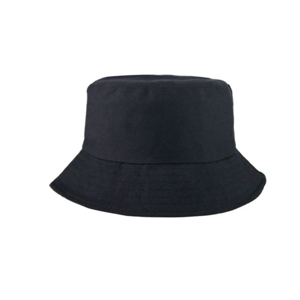 Black Fashion Bucket Hat Fisherman Cap Mens Womens Summer Outdoor Visor Sun Hat