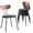 Fabric Green, variant on Stackable Dining Chairs Set of 4, Small Modern Kitchen Chair With Solid Wood Back, Space Saving Fabric Chairs For Apartment, Living Room, Bedroom, Green