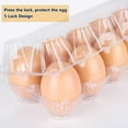 thumbnail image 3 of Egg Cartons Bulk, 12 Packs Empty Clear Plastic Egg Carton Holds Up to 12 Eggs, Reusable Chicken Egg Tray Holders for Family Pasture Chicken Farm, Business Market Display, Storage（2*6）, 3 of 6