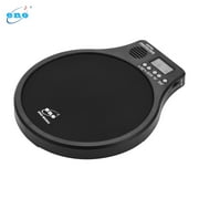 eno 3-in-1 Portable Electronic Drum Pad Digital Practice Training Metronome Drum Machine with Counting Speed Detection Metronome Modes Built-in Speaker LCD Display Black