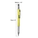thumbnail image 2 of 4 piezas 6 en 1 herramienta multifuncional bolígrafo regalos para hombres con bolígrafo, regla, destornillador, stylus, amarillo, 2 of 5