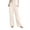 Beige, variant on Ohufall Fleece Pajama Pants for Women Stretchy Wide Leg Sleep Pant Pockets Comfortable Solid Color Home Lounge Pants