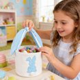 thumbnail image 3 of Easter Rabbit Containing And Egg Rabbit Canvas Tote For Easter Egg Candy Storage, 3 of 5