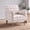 Beige Brown, variant on Ebello Linen Accent Chair, Mid-Century Modern Upholstered Armchair with Thick Padded Seat for Living Room, Bedroom, Easy Assembly, Beige