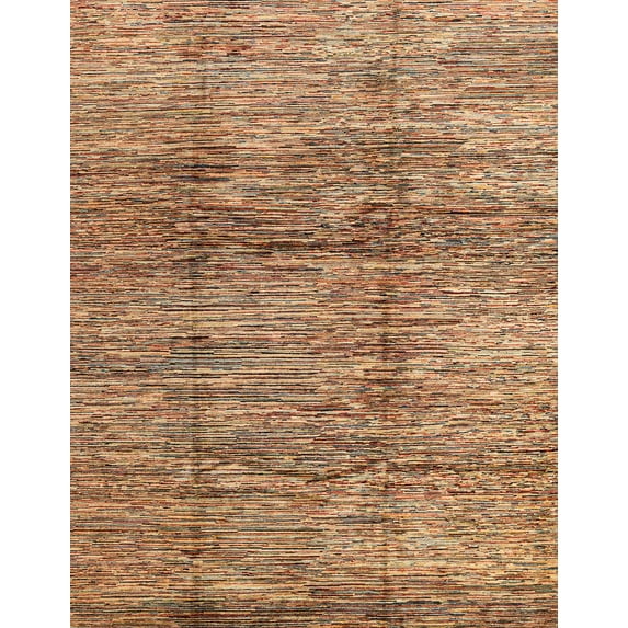 Ahgly Company Machine Washable Indoor Rectangle Abstract Brown Red Area Rugs, 5' x 8'