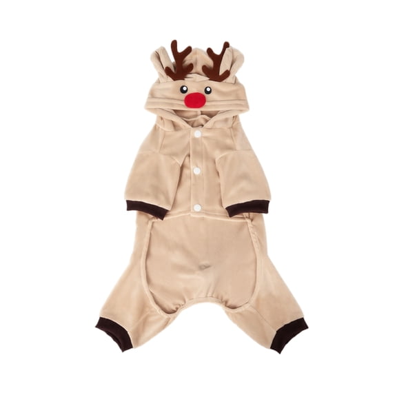 Dog Christmas Outfit Reindeer Onesie Soft Plush Warm Xxl Winter Dog for Holiday Photos and Festive Family Gatherings