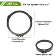 thumbnail image 4 of Anillo Espaciador de Altavoz Único Bargains Adaptador de Altavoz Tweeter para Fiat 500 2007 Impermeable Negro para 6.5" ABS 2 Pcs, 4 of 7